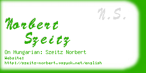 norbert szeitz business card